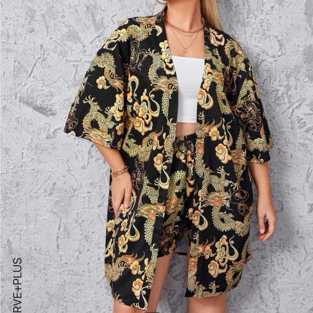 Womens Kimono Short Set